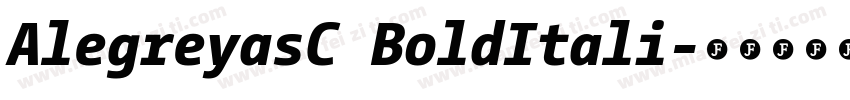 AlegreyasC BoldItali字体转换